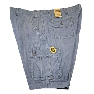 NEW Foundry Supply Co 46 Blue Cargo Shorts Comfort Stretch Tech Pocket Gorpcore
